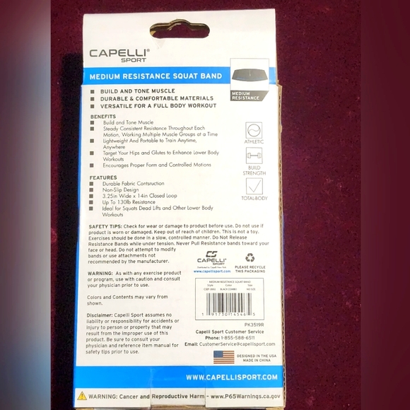 Capelli Sport Medium Looped Fabric Resistance Band - Picture 4 of 5